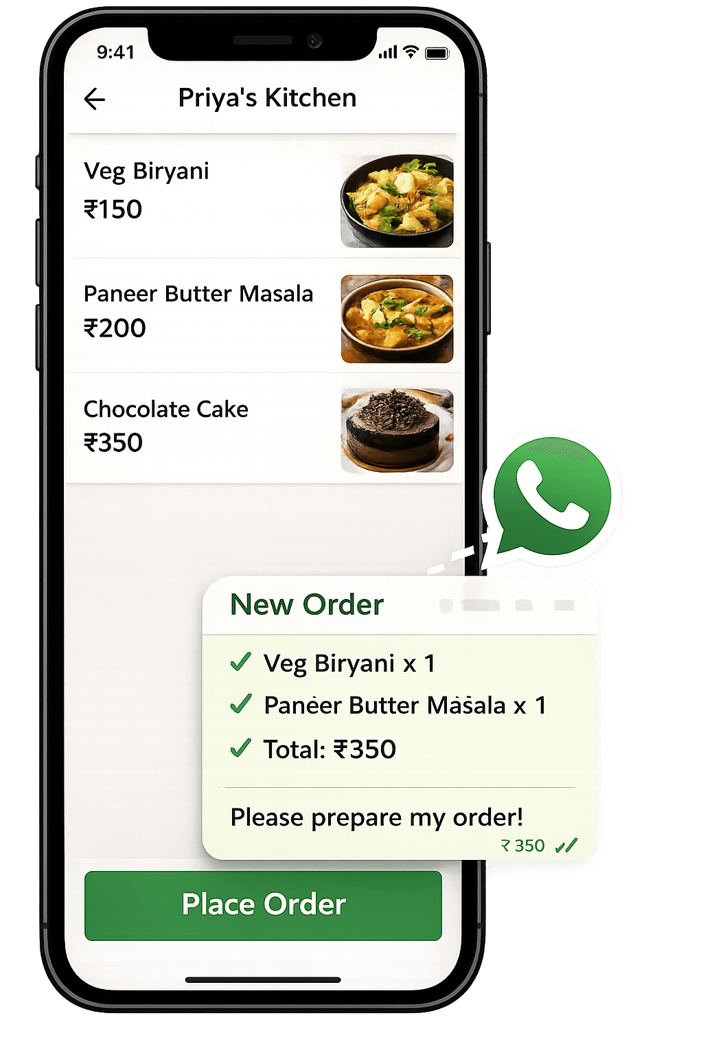 OrderKaroJi App Interface